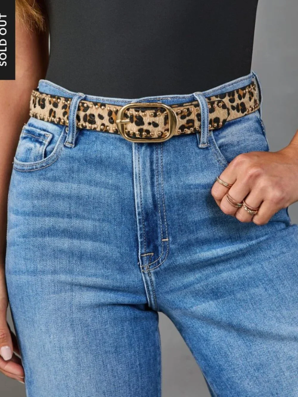 Midnight Ledger Studded Animal Print Belt | Vici
